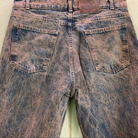 RARE Vintage LEVI’S Acid Wash 550 Mens Jeans Size 36x32 Silver Medal 80s Pants - Picture 9 of 11